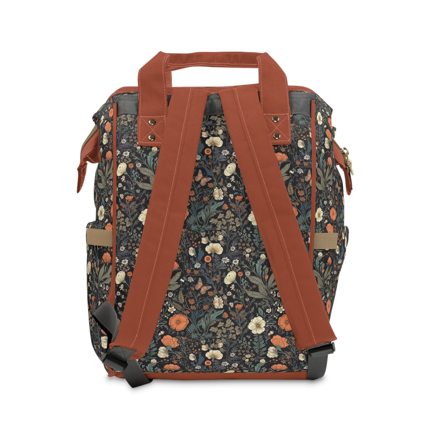 Diaper Backpack Bag in Night Flowers - Modern Kastle Shop