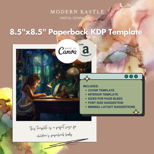 8.5" x 8.5" KDP Template (Cover and Interior)
