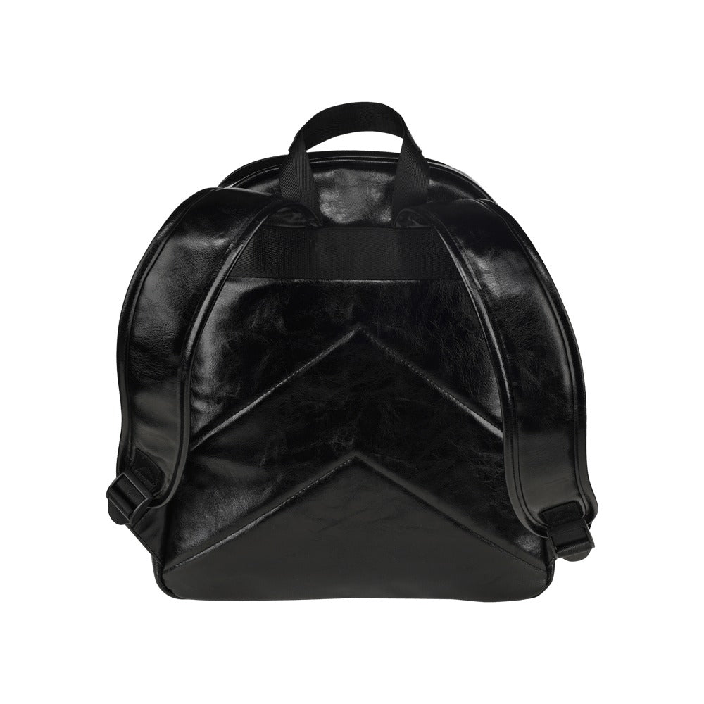 Leather Tablet Backpack in Rainbow Flow