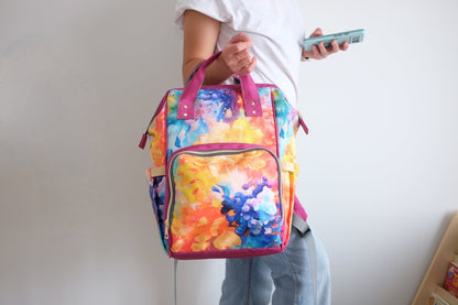Backpack Bag in Neon Billows - Modern Kastle Shop