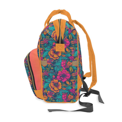 Backpack Bag in Neon Floral Dreams - Modern Kastle Shop