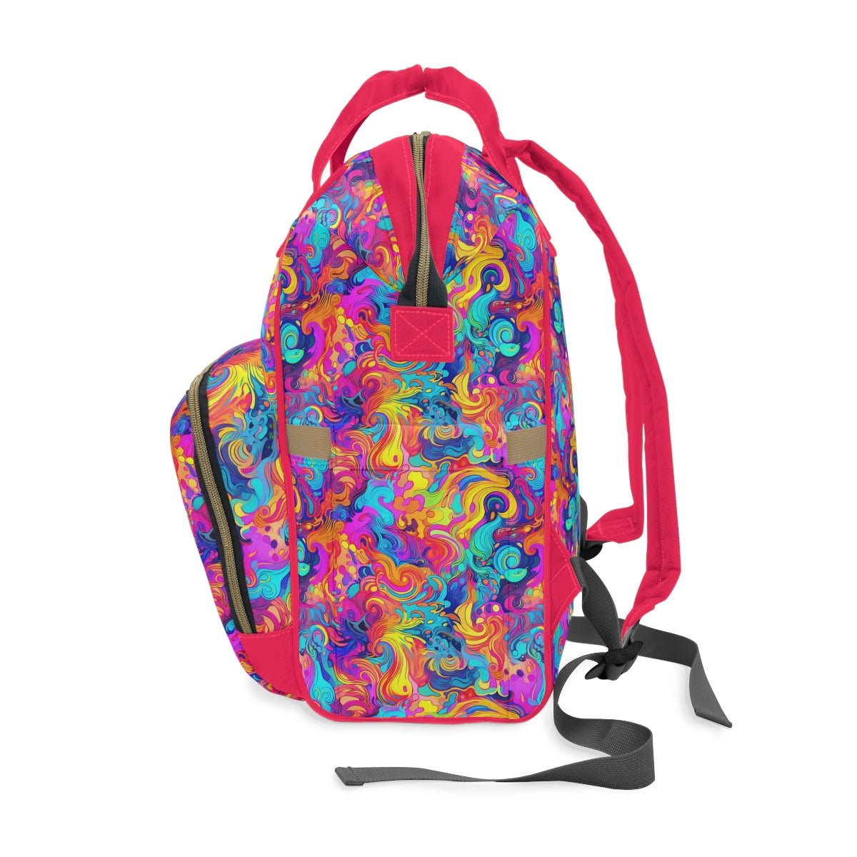 Diaper Backpack Bag in Neon Waves - Modern Kastle Shop