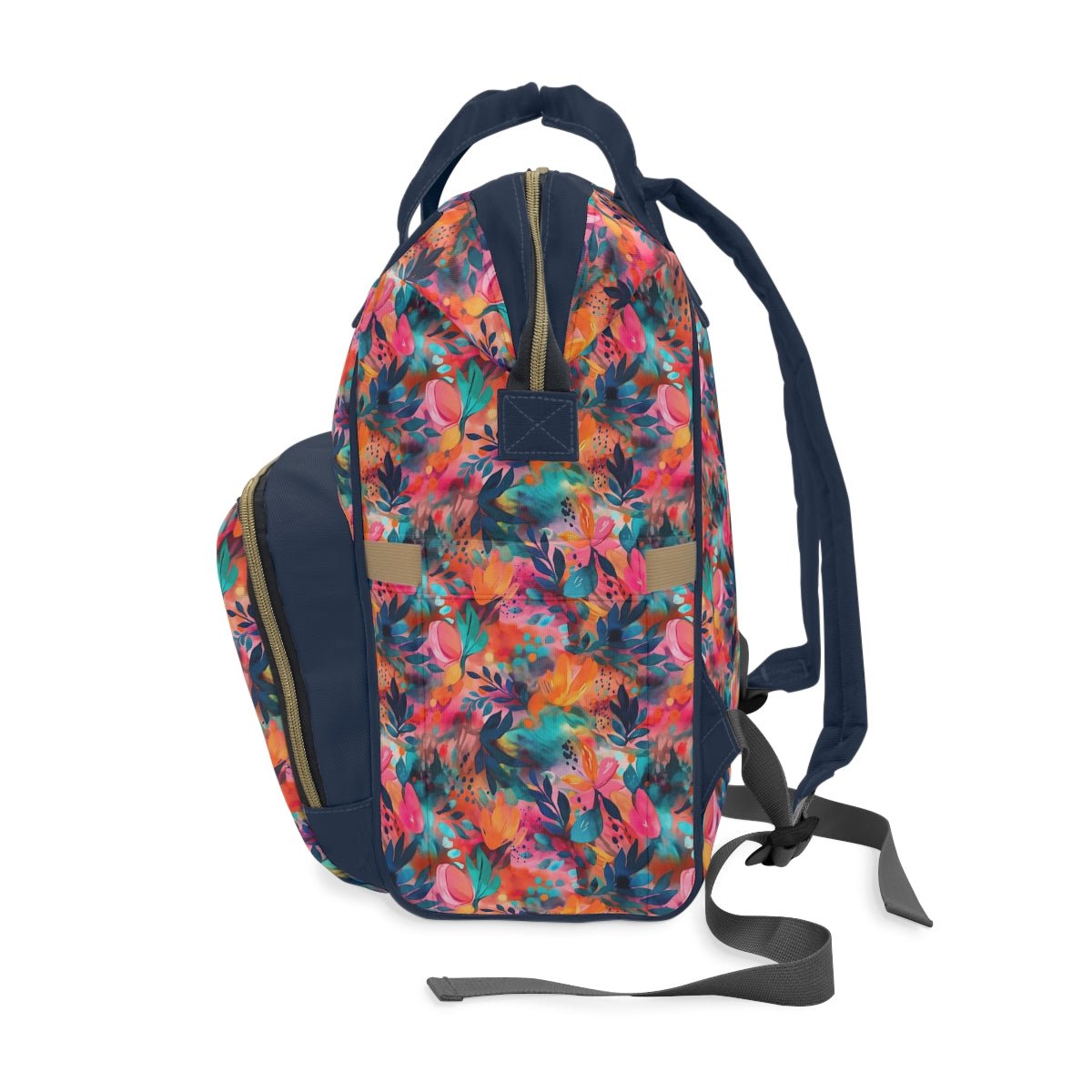 Diaper Backpack Bag in Neon Whimsy - Modern Kastle Shop