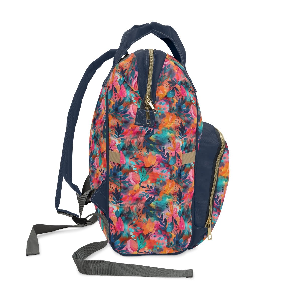 Diaper Backpack Bag in Neon Whimsy - Modern Kastle Shop