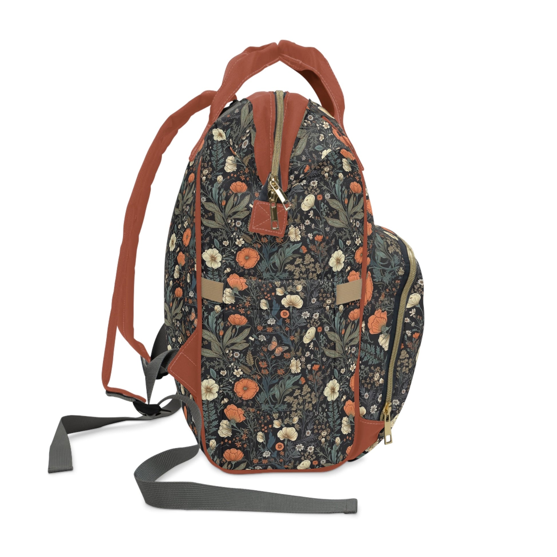 Diaper Backpack Bag in Night Flowers - Modern Kastle Shop