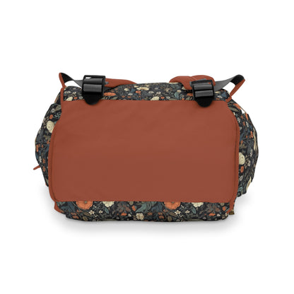 Diaper Backpack Bag in Night Flowers - Modern Kastle Shop